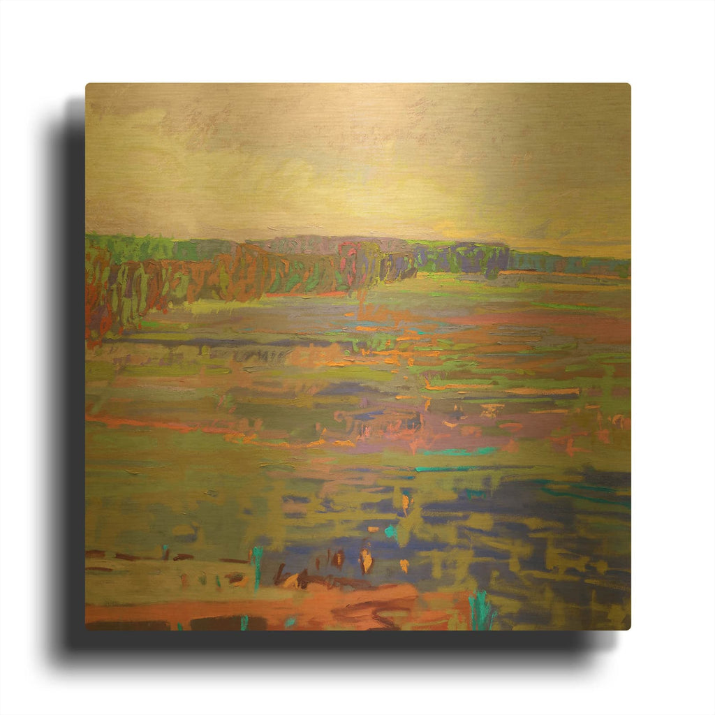 'Color Field 24' By Jane Schmidt Gold Metal Wall Art