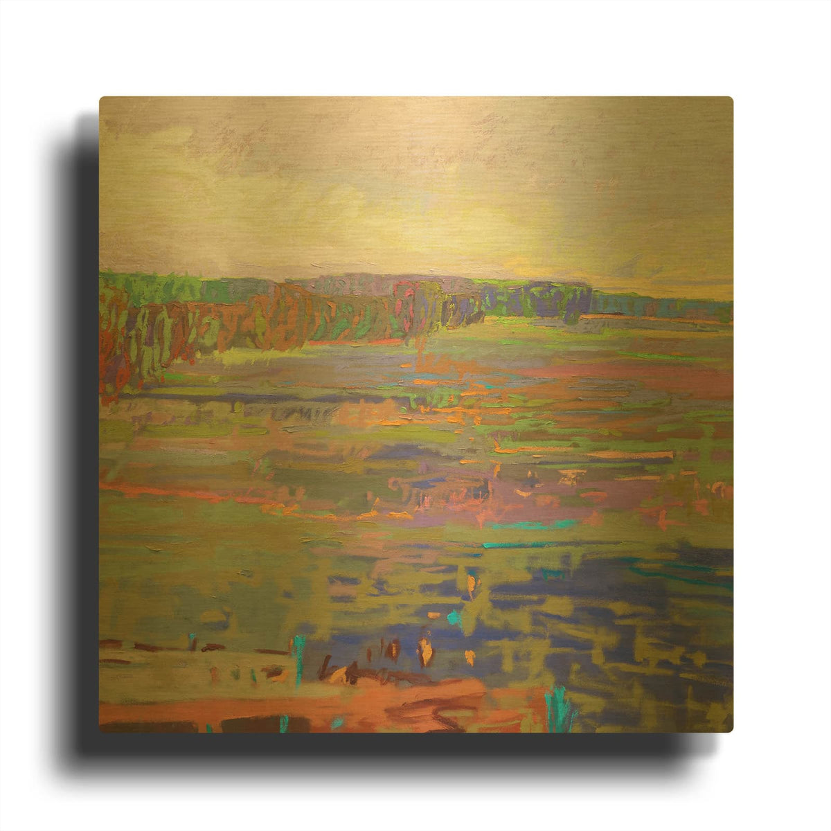'Color Field 24' By Jane Schmidt Gold Metal Wall Art