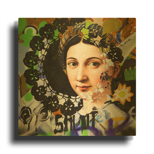 'Classic Graffiti 3' By Karen Smith Gold Metal Wall Art