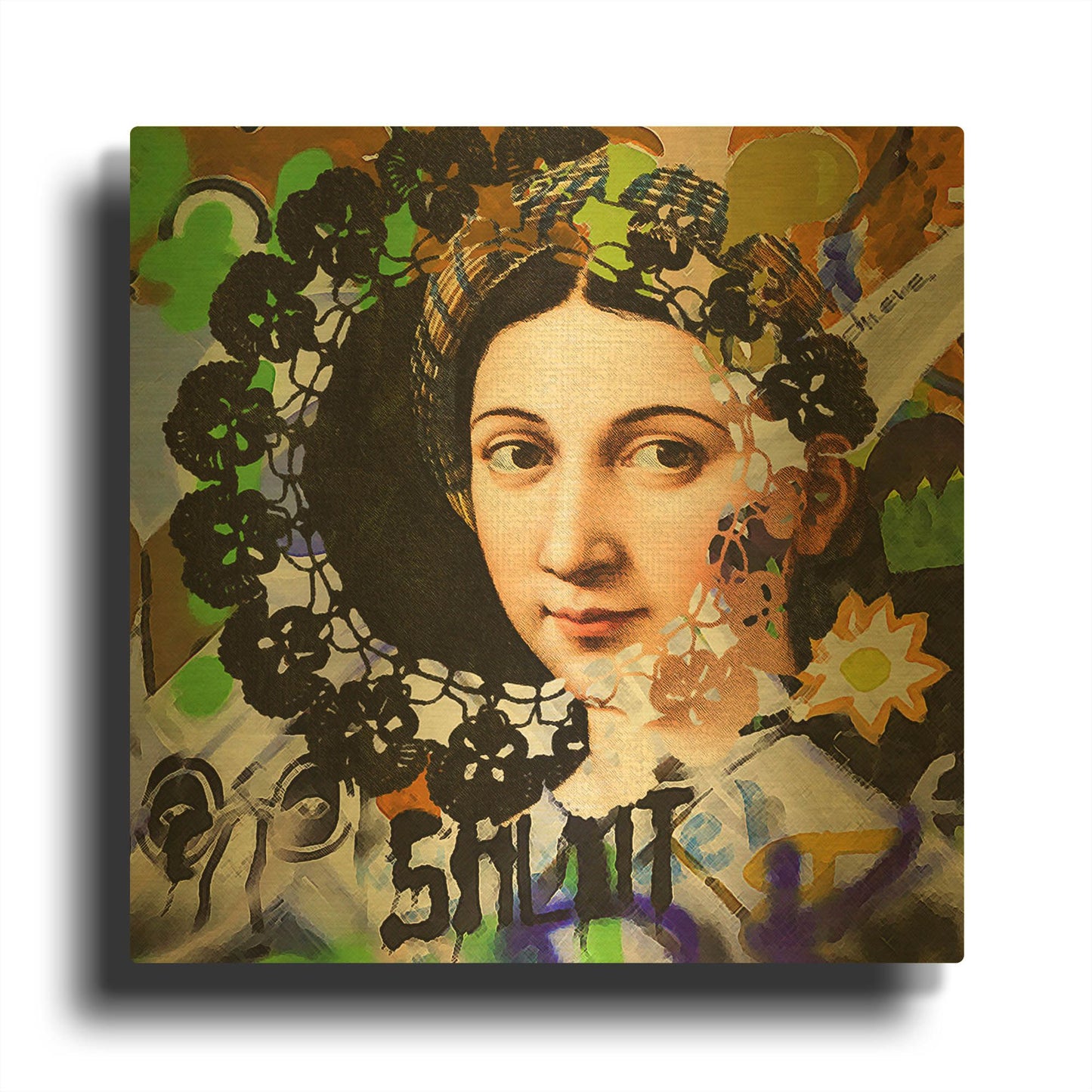 'Classic Graffiti 3' By Karen Smith Gold Metal Wall Art