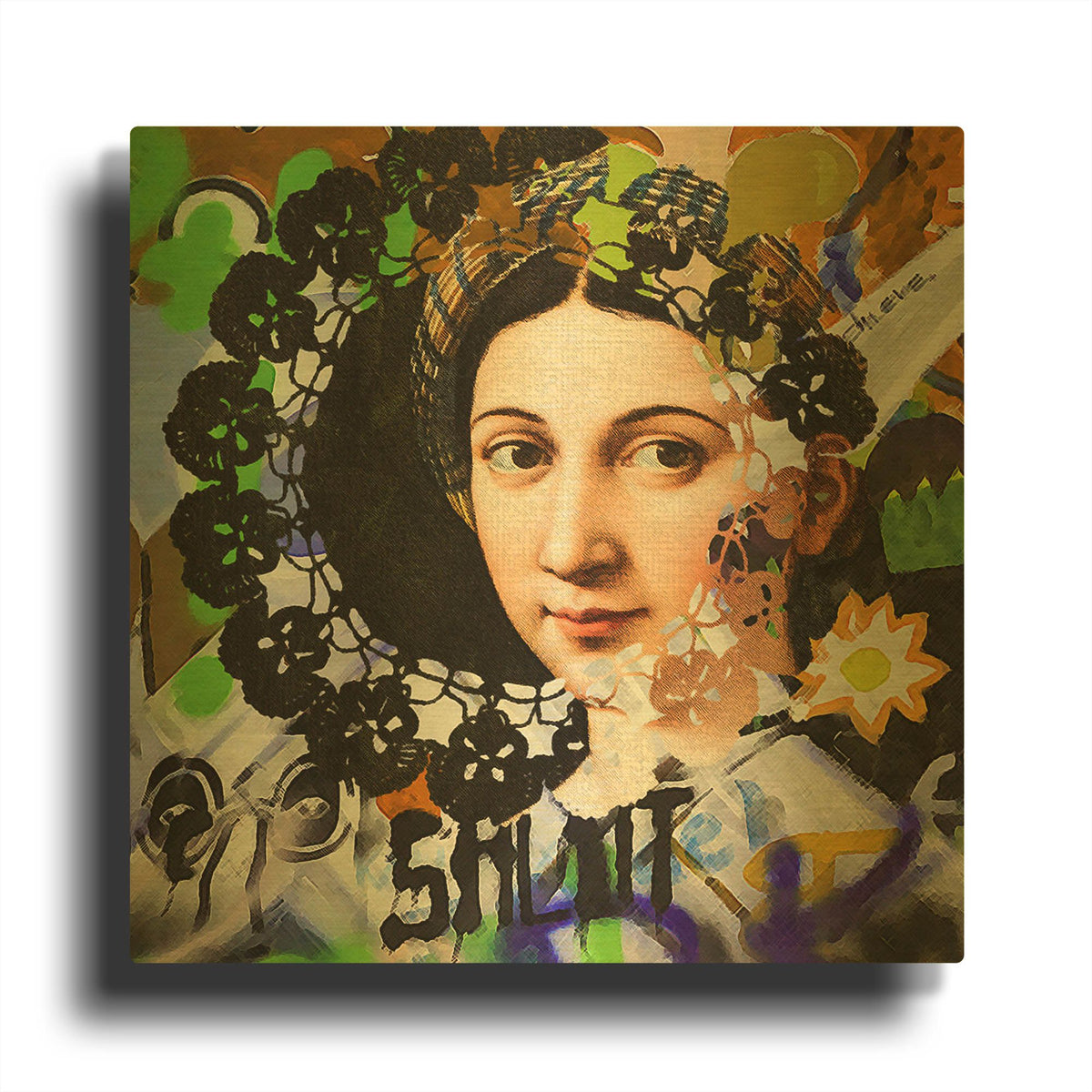 'Classic Graffiti 3' By Karen Smith Gold Metal Wall Art