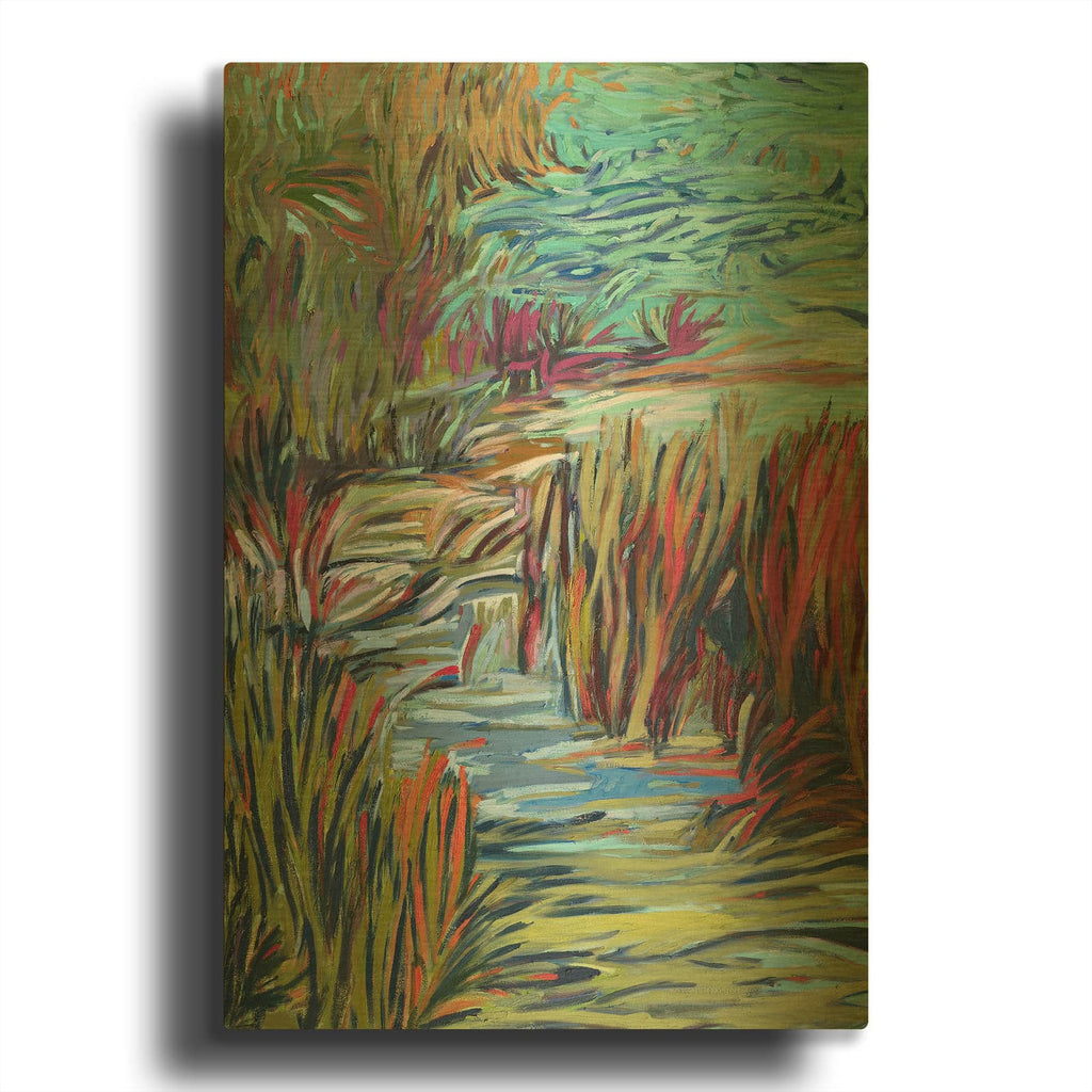 'Water Symphony' By Jane Schmidt Gold Metal Wall Art