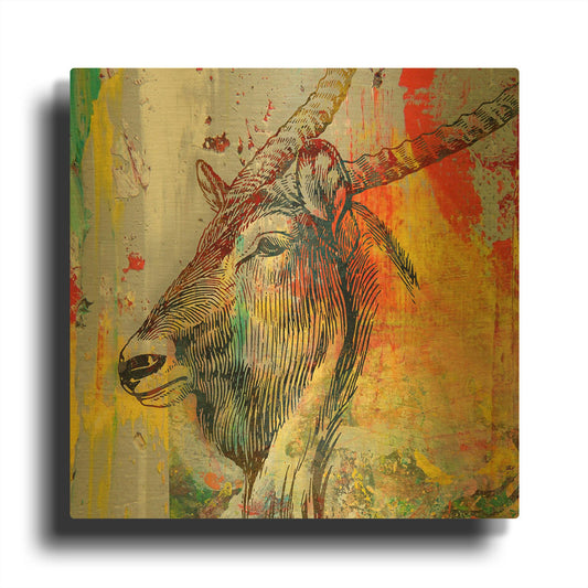 'Arty Beast 1' By Karen Smith Gold Metal Wall Art