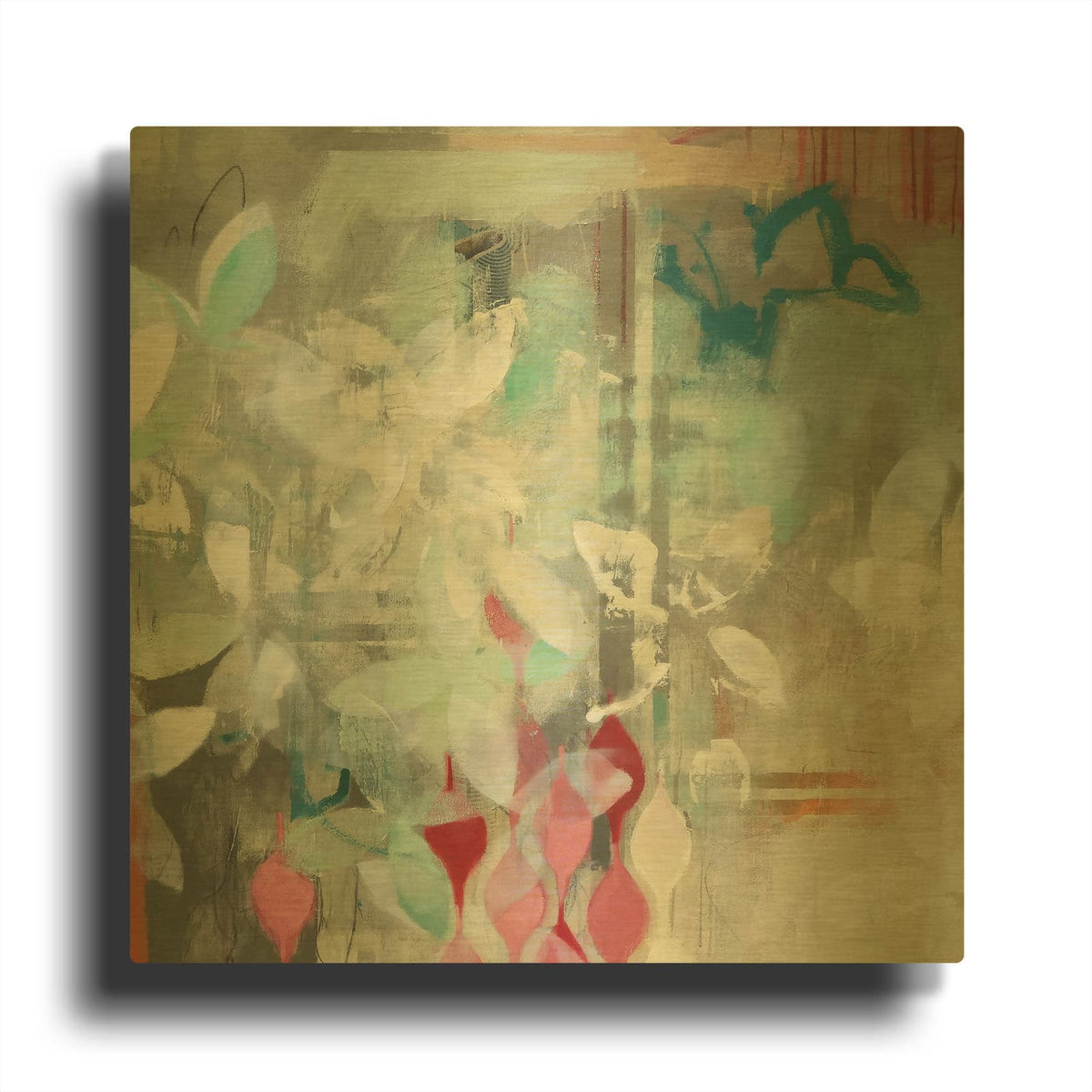 'Fragment' By Jennifer Rasmusson Gold Metal Wall Art