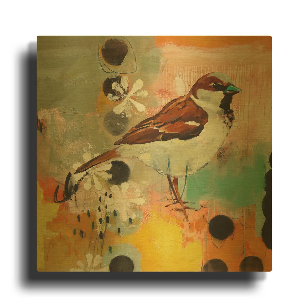 'Listening to Secrets' By Jennifer Rasmusson Gold Metal Wall Art