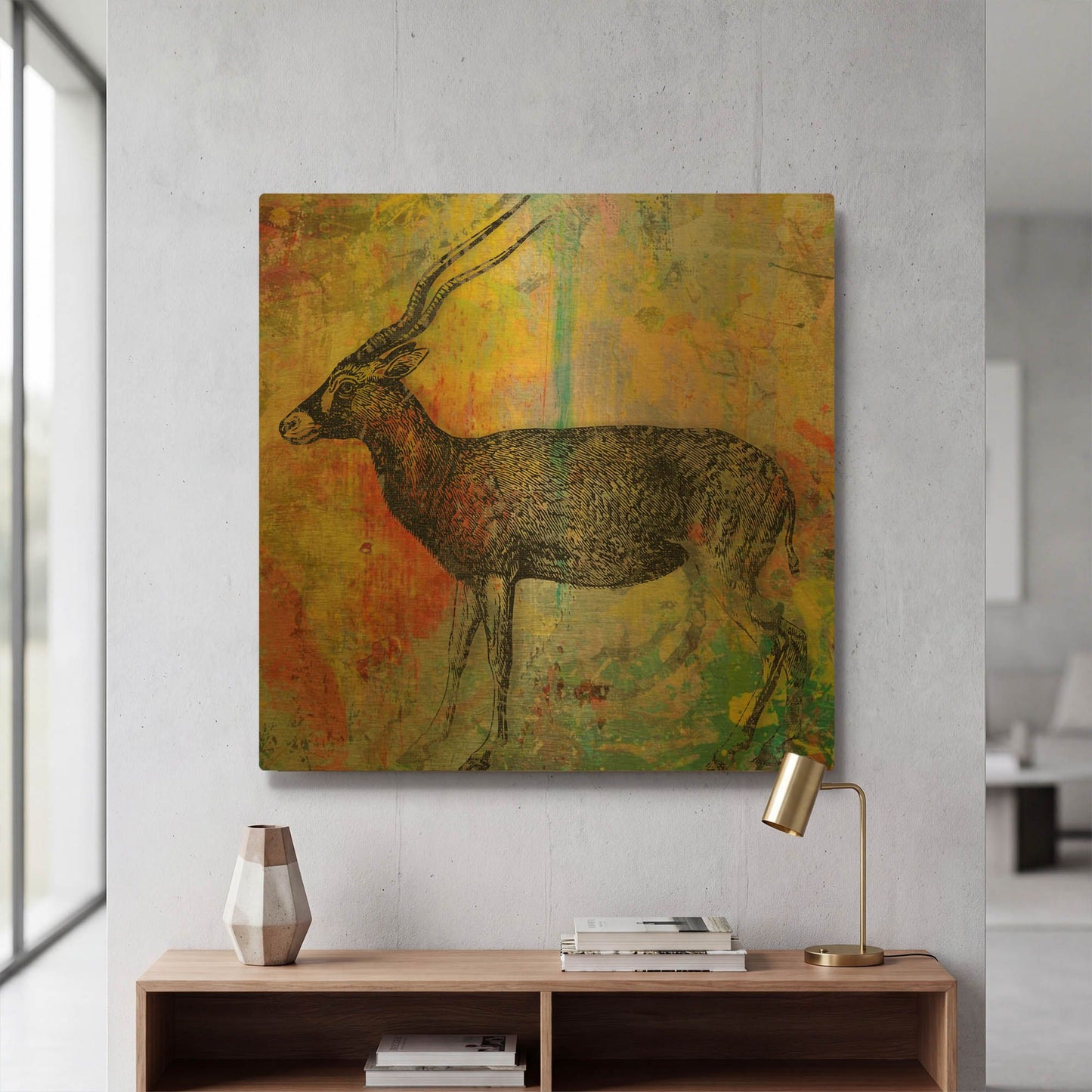 'Arty Beast 2' By Karen Smith Gold Metal Wall Art