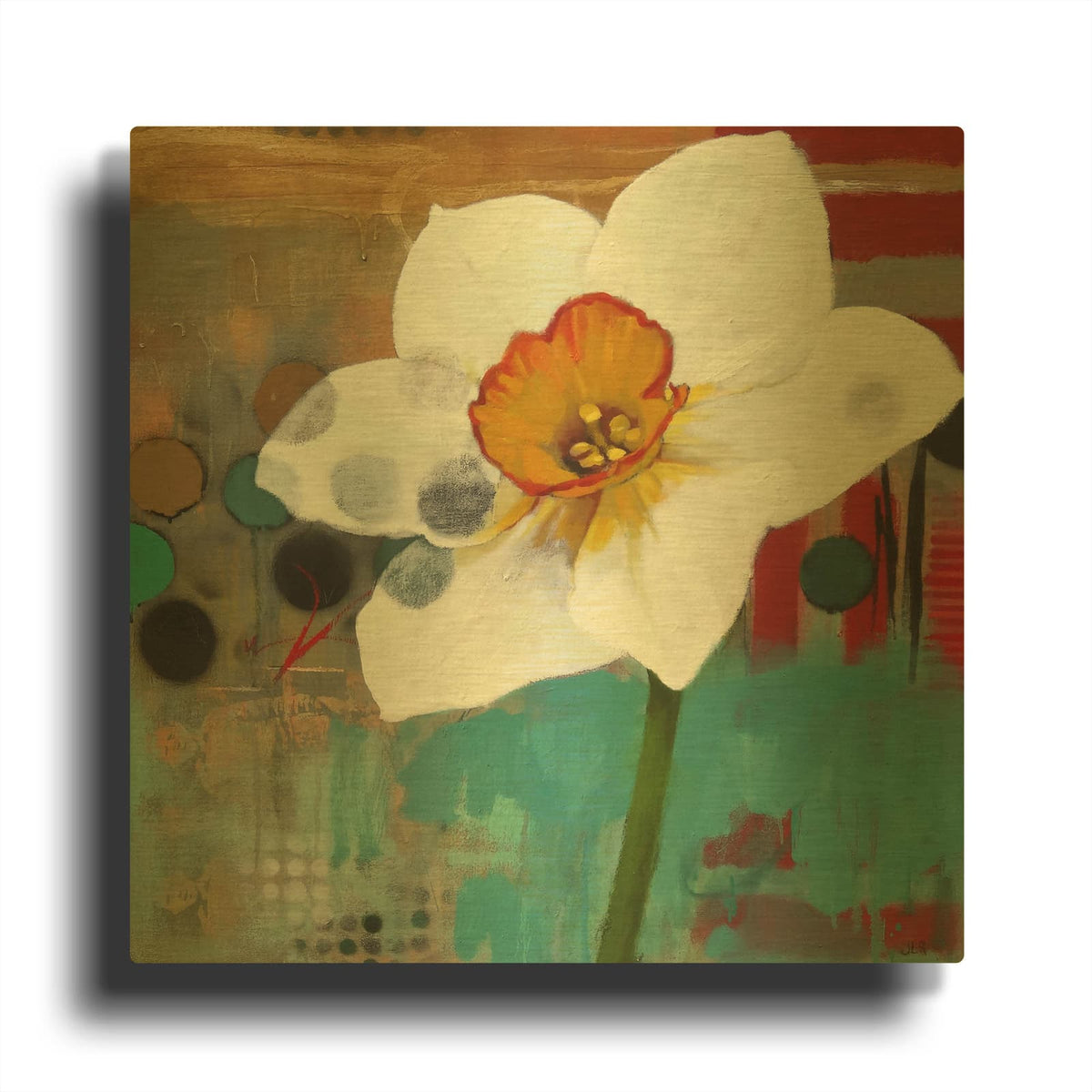 'Daffodil Mannerisms' By Jennifer Rasmusson Gold Metal Wall Art