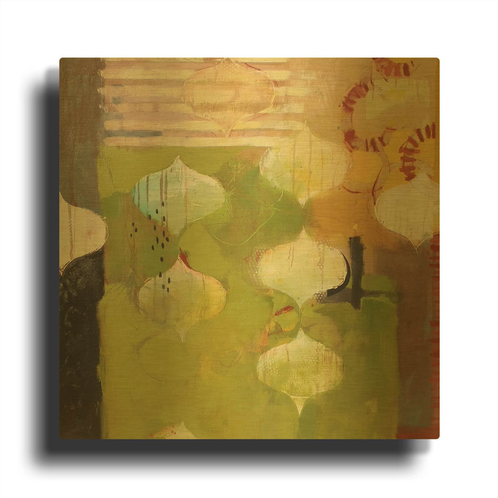 'Green Shade' By Jennifer Rasmusson Gold Metal Wall Art