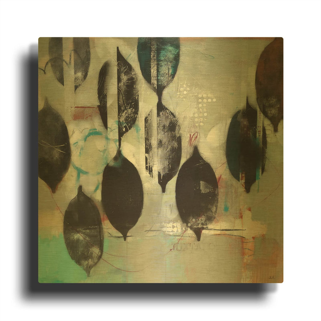 'Mindful Grey' By Jennifer Rasmusson Gold Metal Wall Art