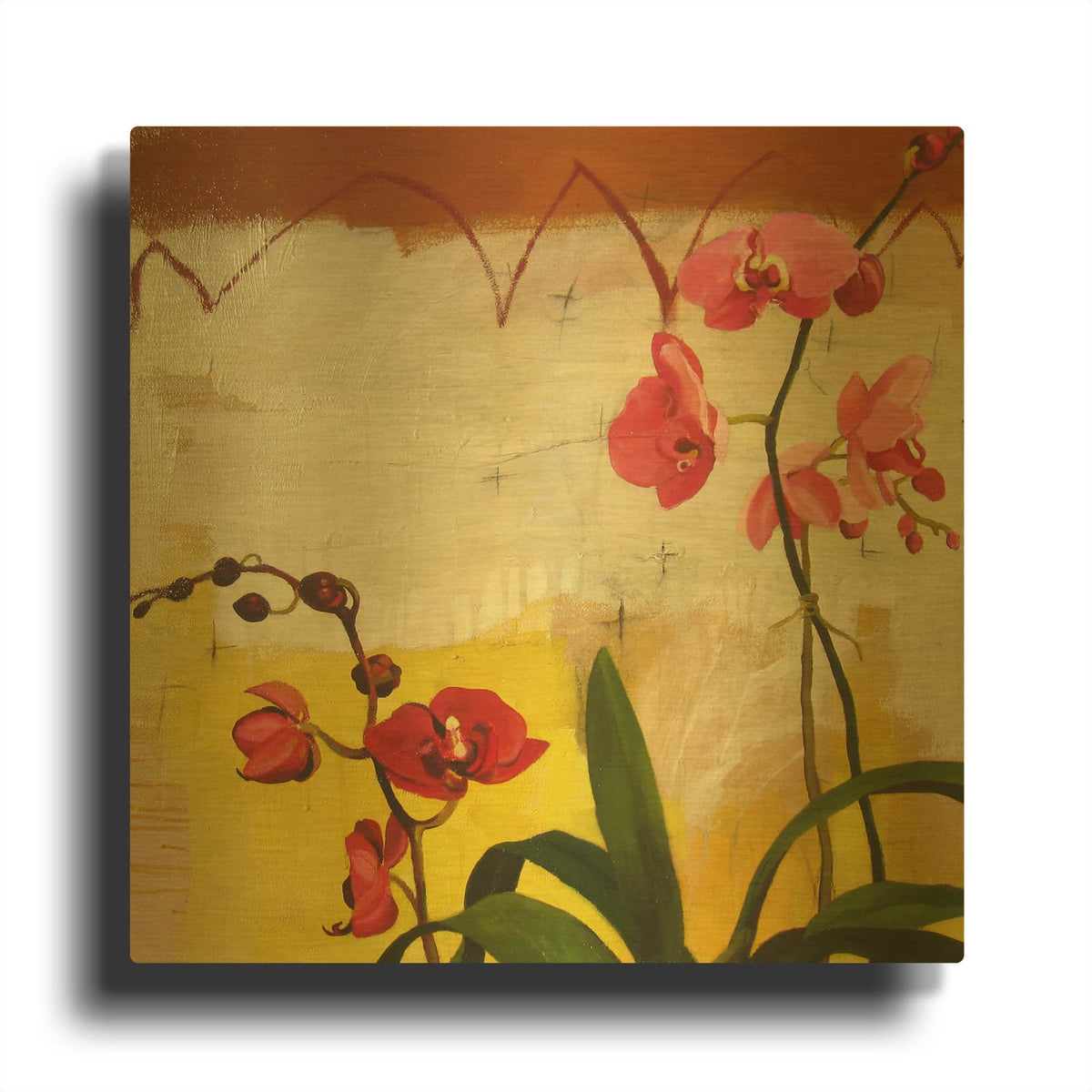 'Pantomime' By Jennifer Rasmusson Gold Metal Wall Art