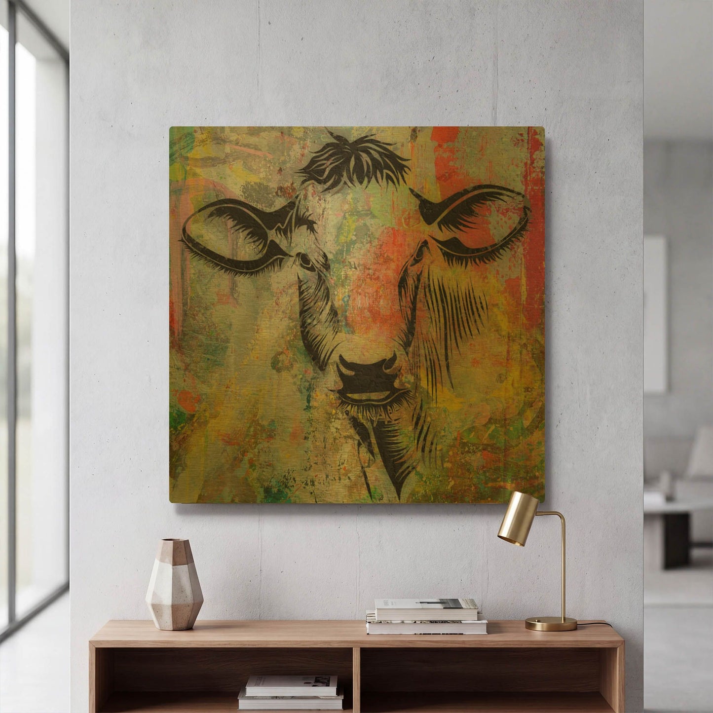 'Arty Beast 3' By Karen Smith Gold Metal Wall Art