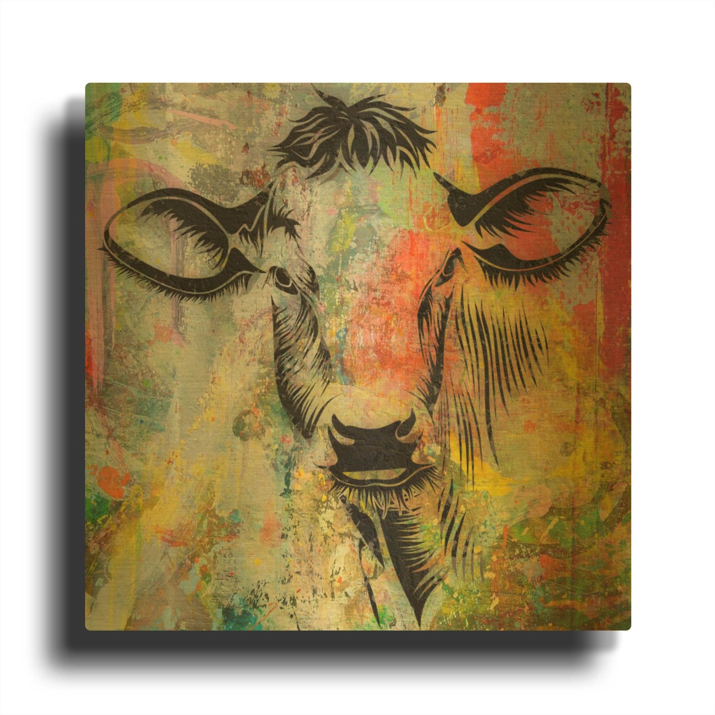 'Arty Beast 3' By Karen Smith Gold Metal Wall Art