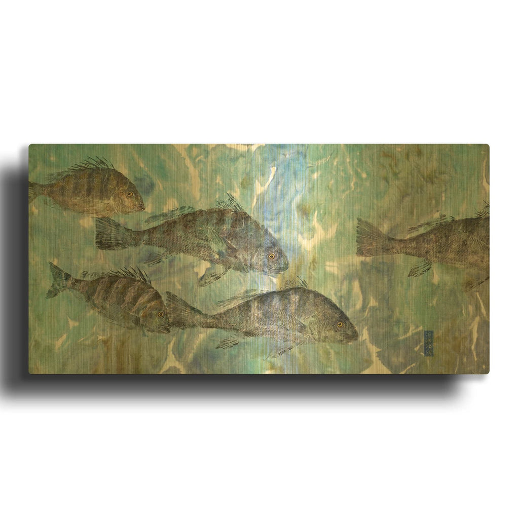 'Spring Run' By Jim Roberts Gold Metal Wall Art