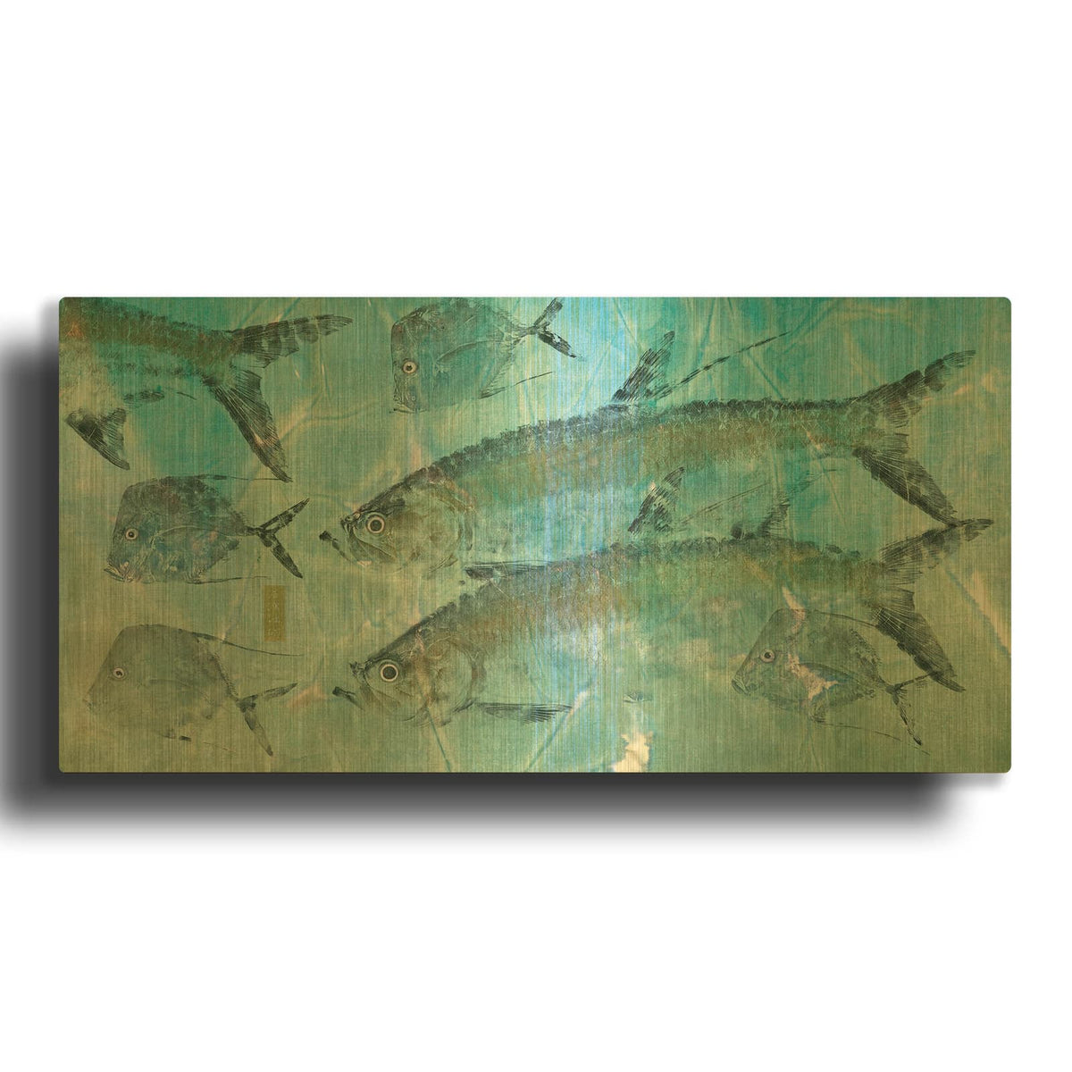 'Tarpon Lagoon' By Jim Roberts Gold Metal Wall Art