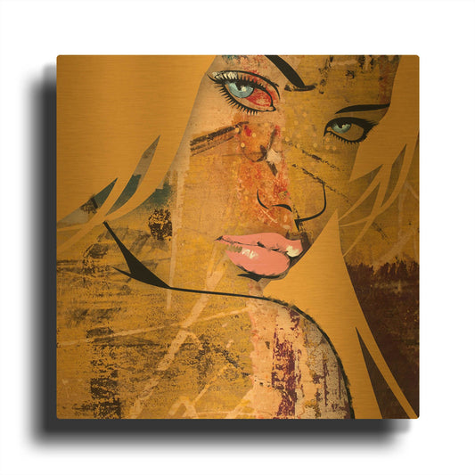 'Sultry' By Karen Smith Gold Metal Wall Art