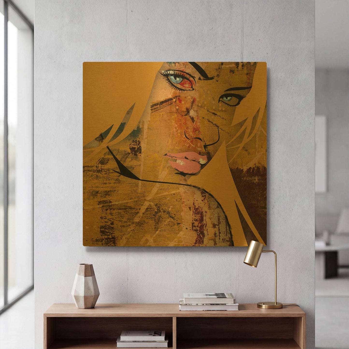 'Sultry' By Karen Smith Gold Metal Wall Art