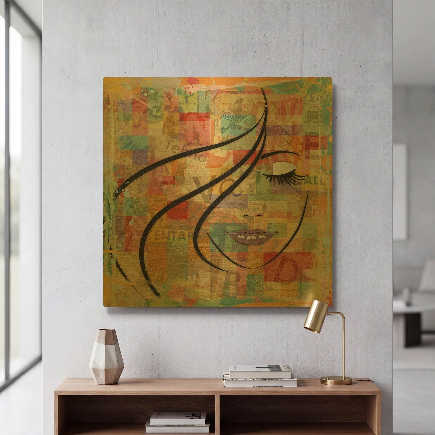 'Billboard 1' By Karen Smith Gold Metal Wall Art
