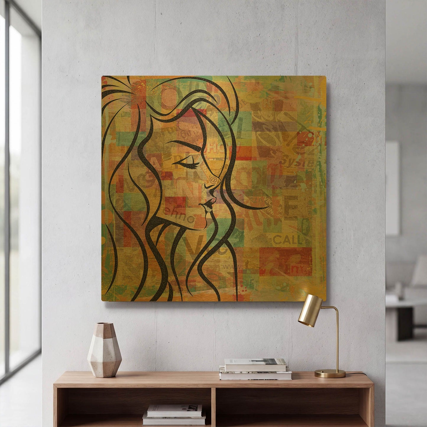 'Billboard 2' By Karen Smith Gold Metal Wall Art