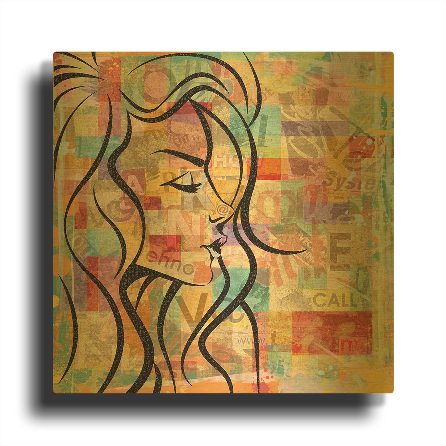 'Billboard 2' By Karen Smith Gold Metal Wall Art