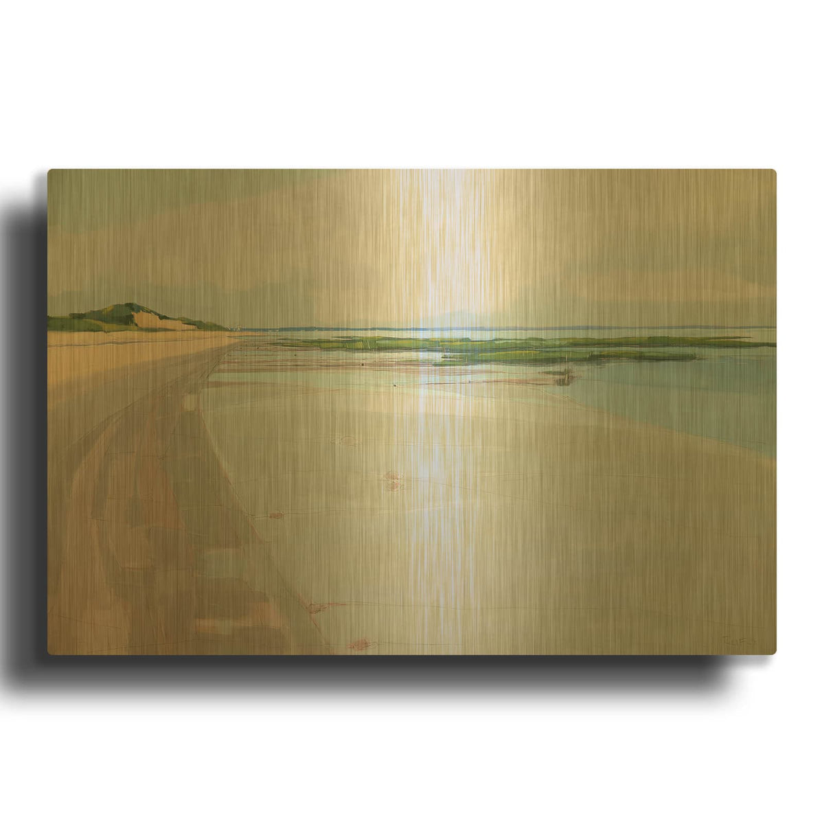 'Winning the Tide' By John Rufo Gold Metal Wall Art