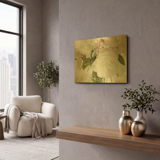 'Vintage Bouquet' By Judy Stalus Gold Metal Wall Art