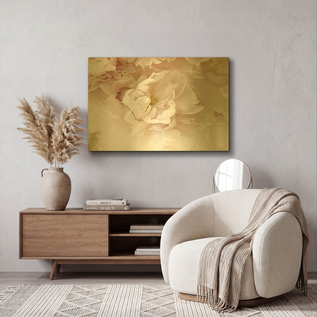 'Froth' By Judy Stalus Gold Metal Wall Art