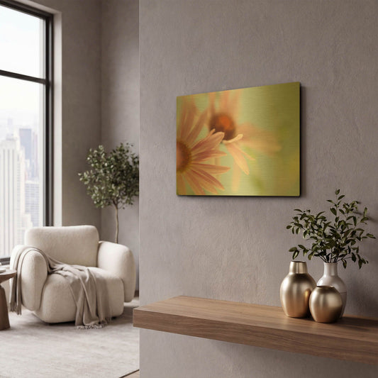 'Daisy Days' By Judy Stalus Gold Metal Wall Art