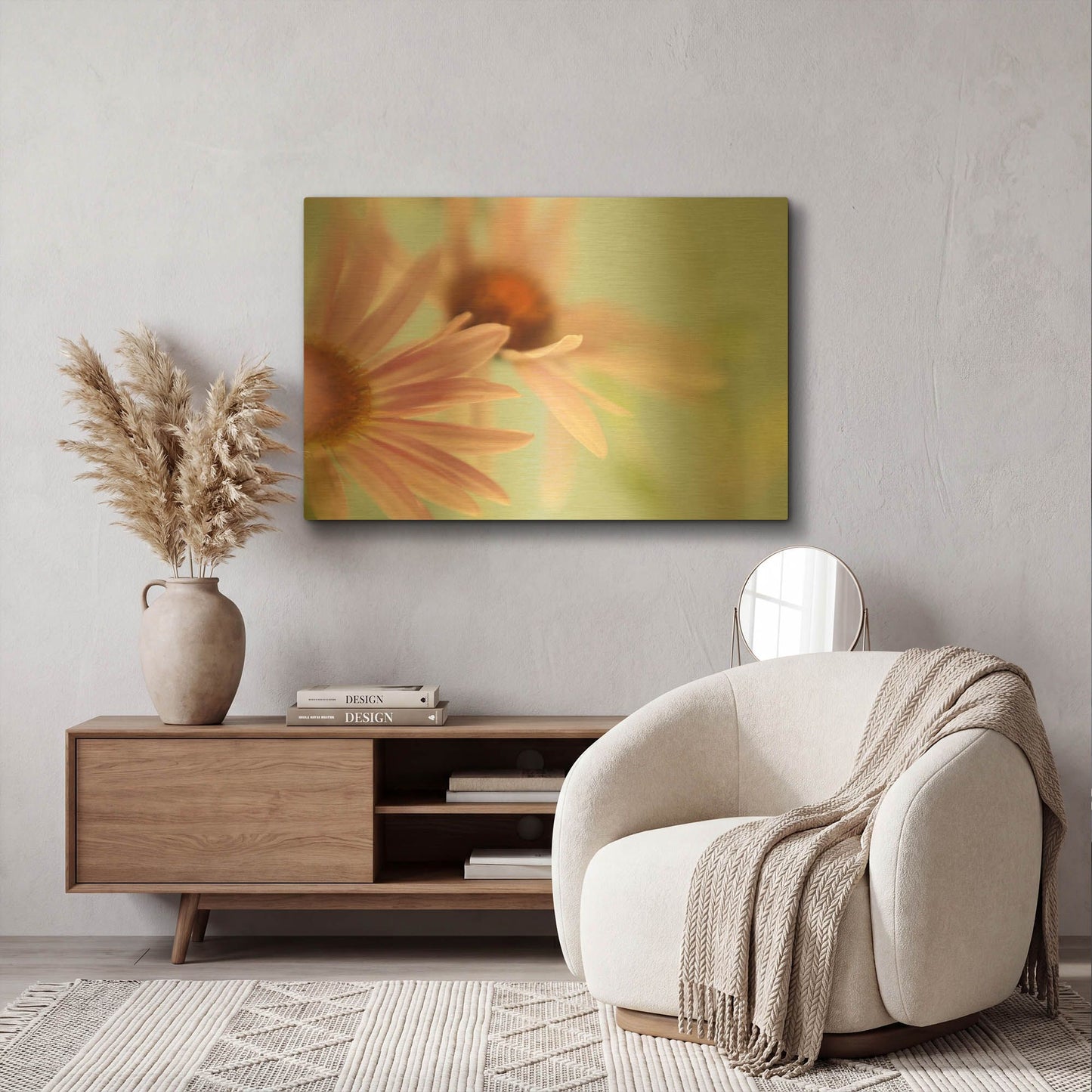 'Daisy Days' By Judy Stalus Gold Metal Wall Art
