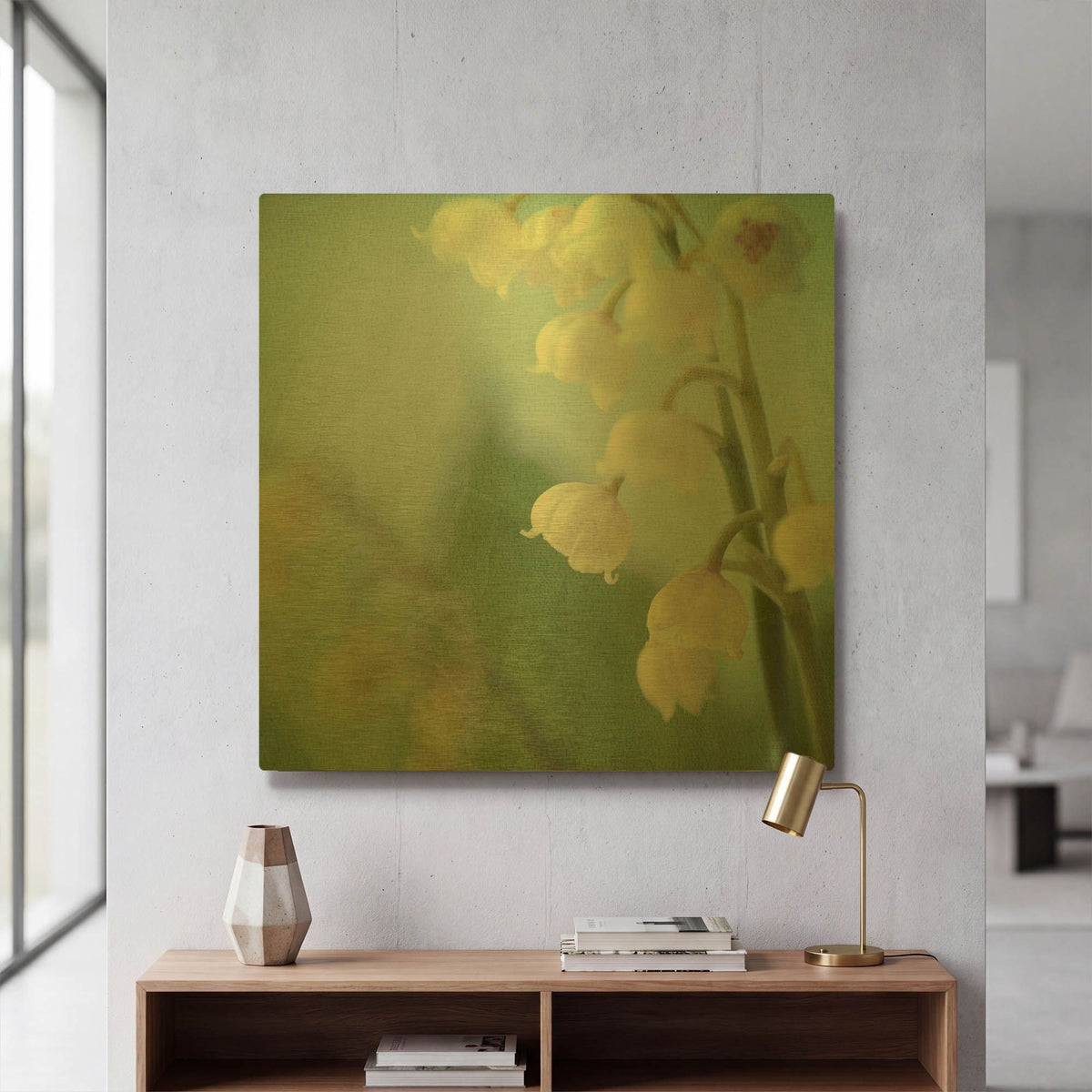 'Lily of the Valley' By Judy Stalus Gold Metal Wall Art