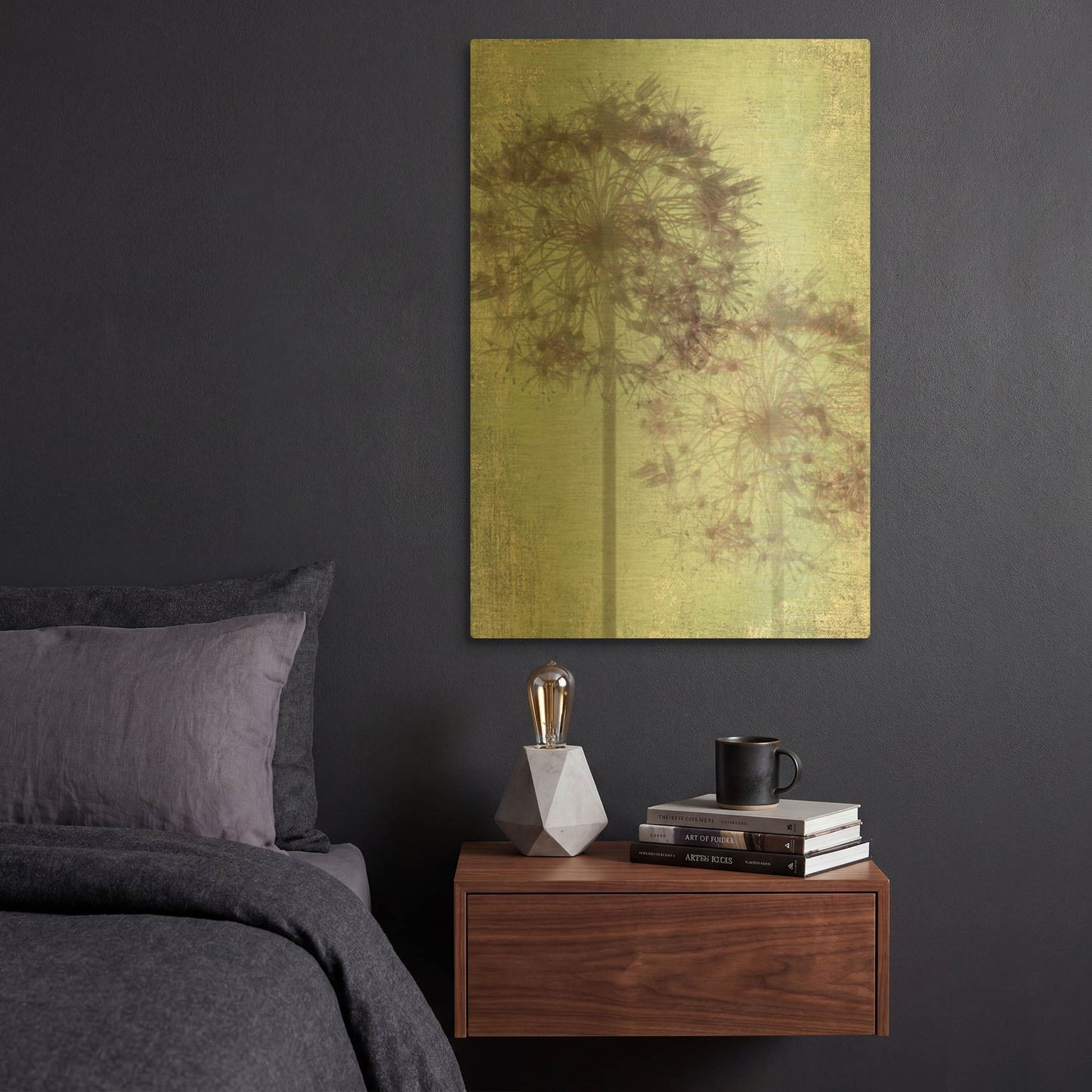 'Allium Globe Master' By Judy Stalus Gold Metal Wall Art