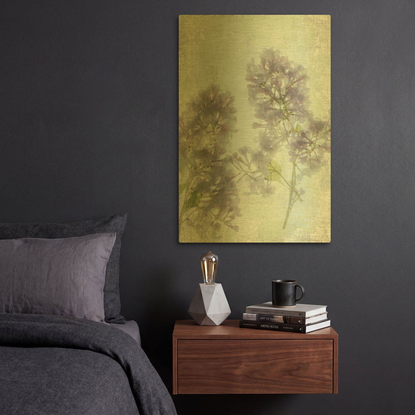 'Lilac' By Judy Stalus Gold Metal Wall Art