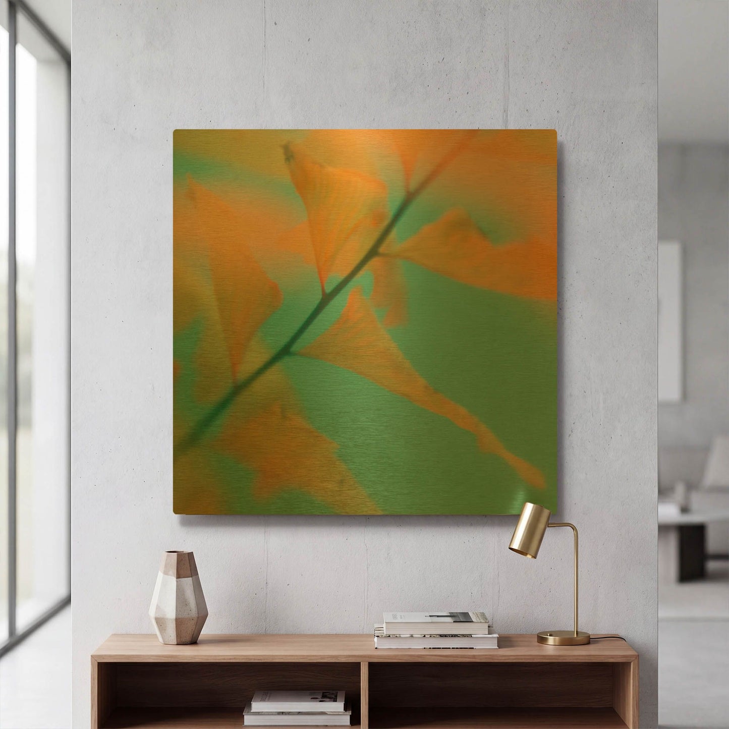 'Fern Dance 2' By Judy Stalus Gold Metal Wall Art