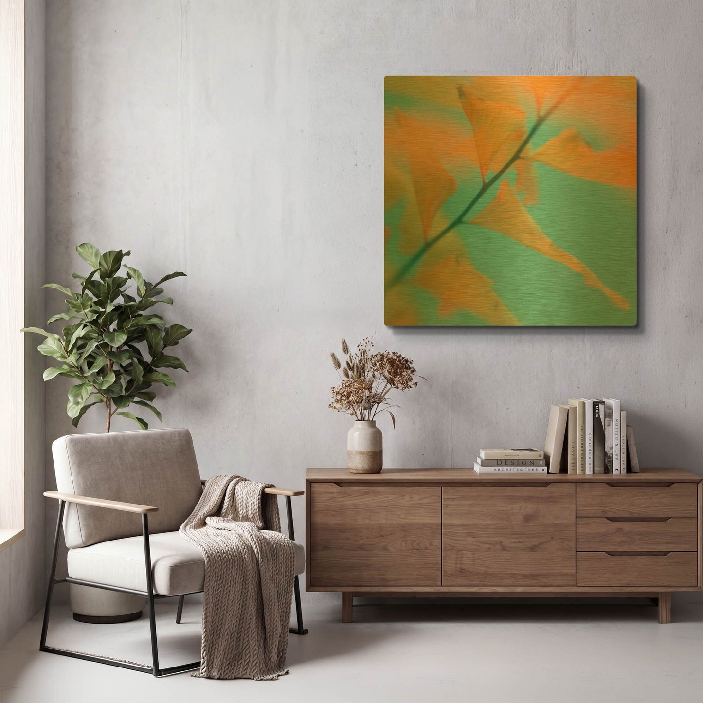 'Fern Dance 2' By Judy Stalus Gold Metal Wall Art