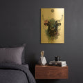 'Bull' By Karin Roberts Gold Metal Wall Art