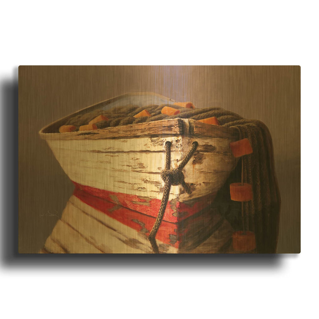 'Swampscott Dory' By Karl Soderlund Gold Metal Wall Art