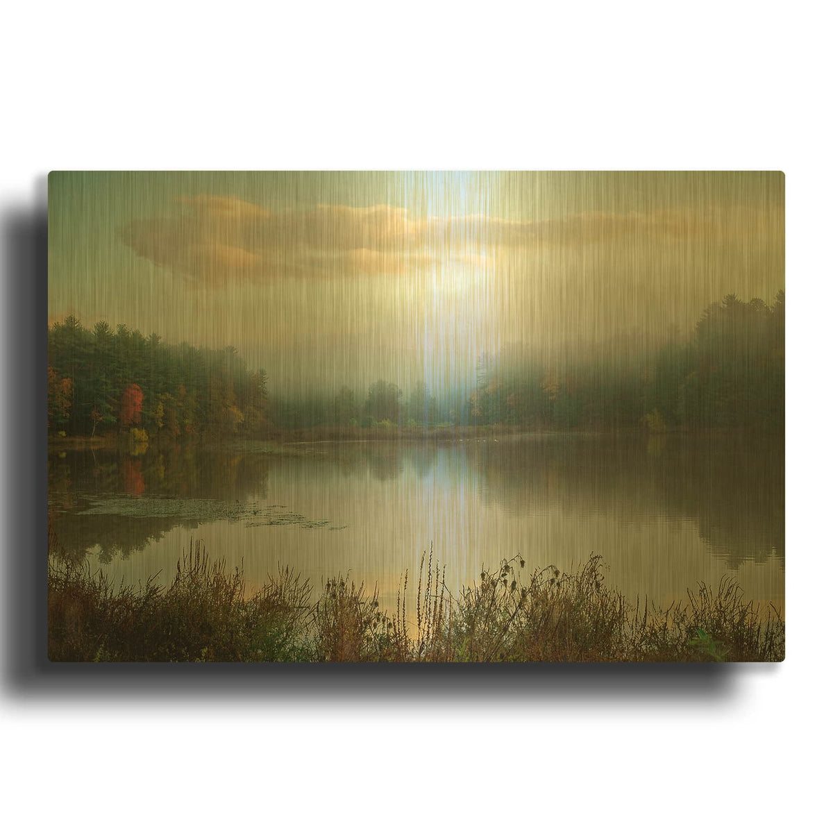 'Kingston Reservoir' By Kelly Sinclair Gold Metal Wall Art