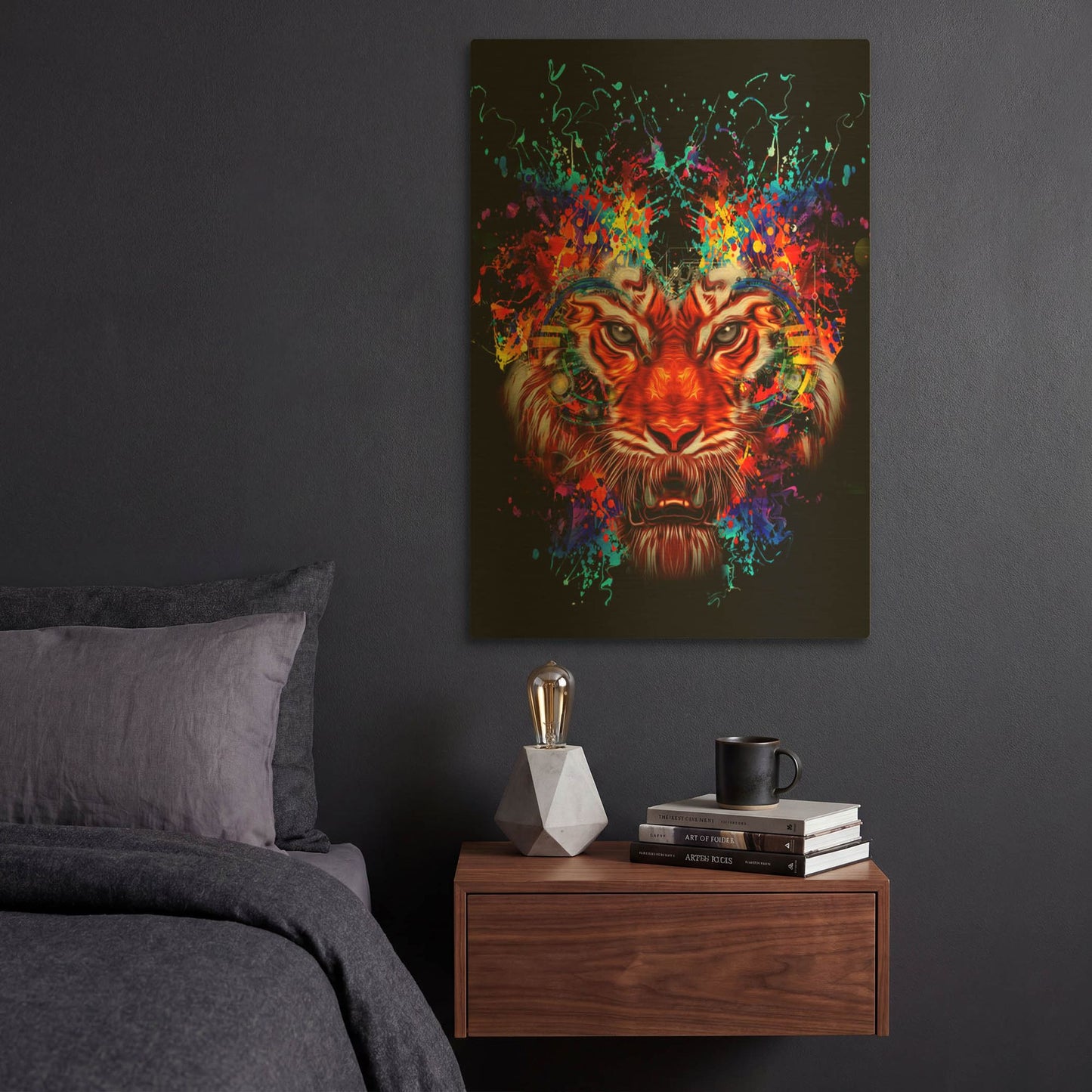 'Dubtiger' By Valentyn Artemenko Gold Metal Wall Art