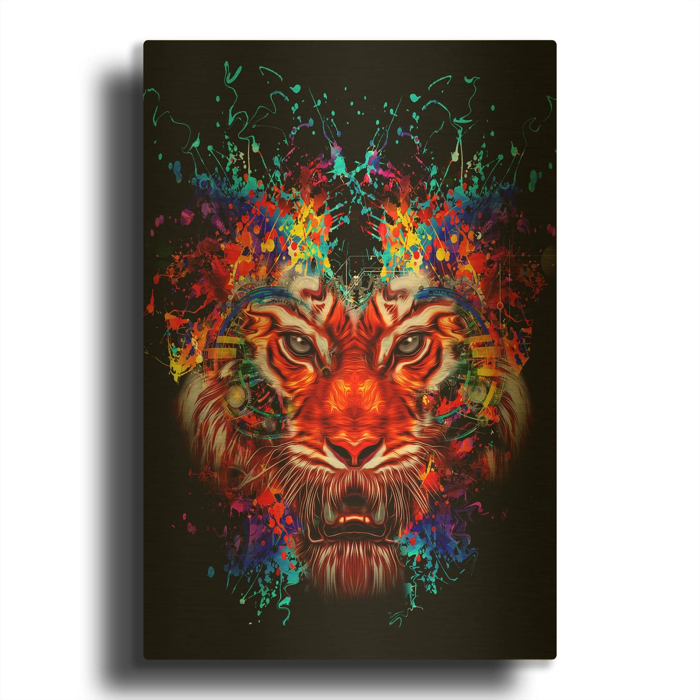 'Dubtiger' By Valentyn Artemenko Gold Metal Wall Art