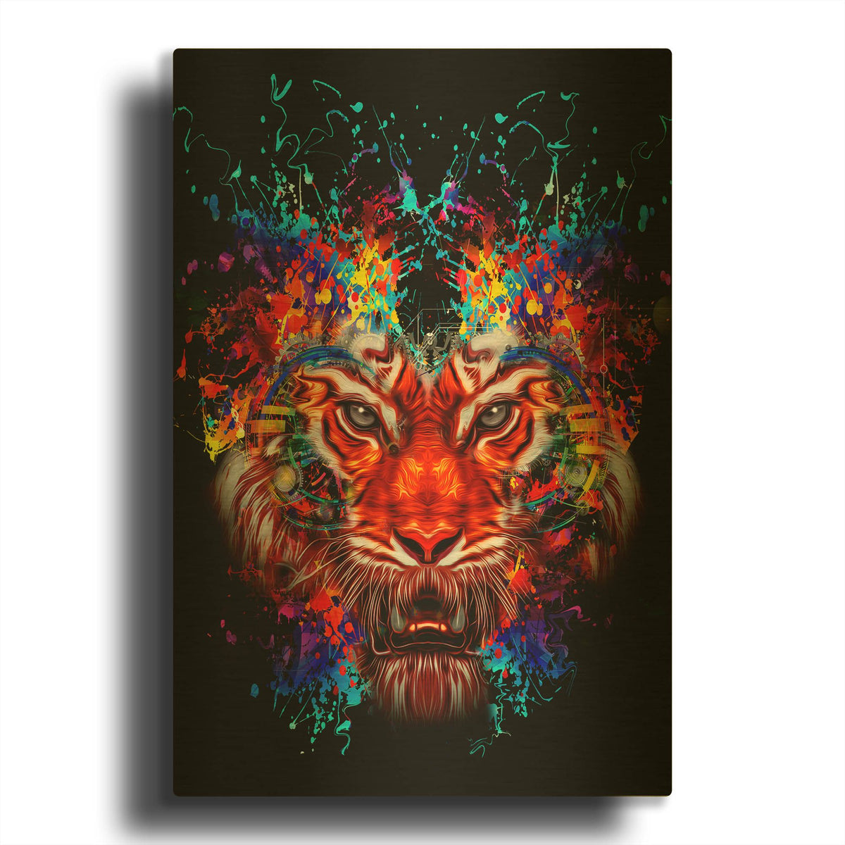 'Dubtiger' By Valentyn Artemenko Gold Metal Wall Art