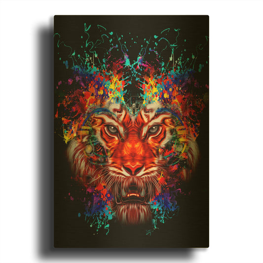 'Dubtiger' By Valentyn Artemenko Gold Metal Wall Art
