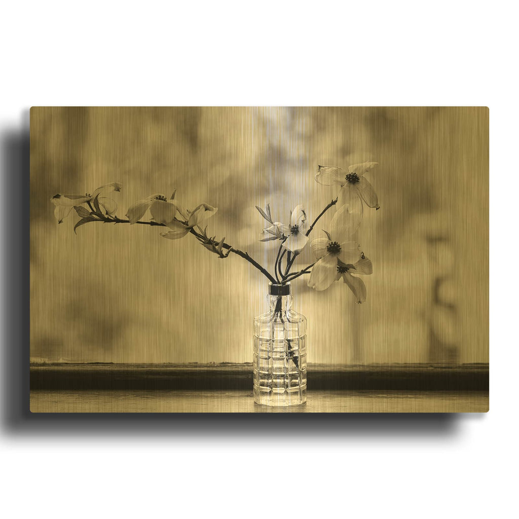 'Wild Dogwood' By Kelly Sinclair Gold Metal Wall Art