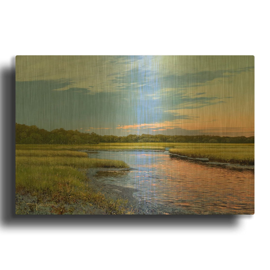 'Evening Downs' By Kent Sullivan Gold Metal Wall Art