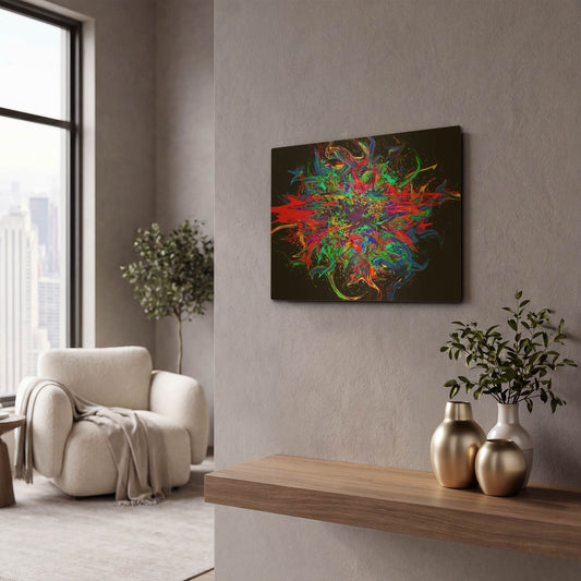 'Big Bang' By Valentyn Artemenko Gold Metal Wall Art
