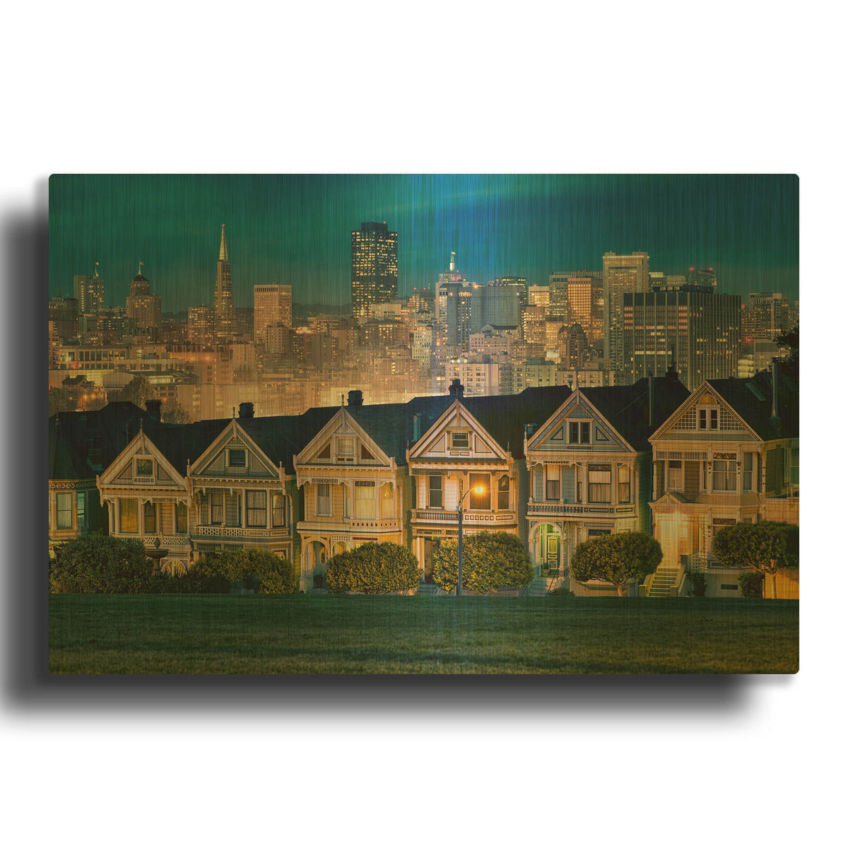 'Painted Ladies' By Lee Sie Gold Metal Wall Art
