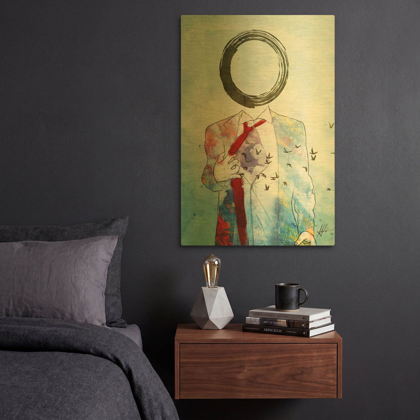 'Zero' By Mario Sanchez Nevado Gold Metal Wall Art