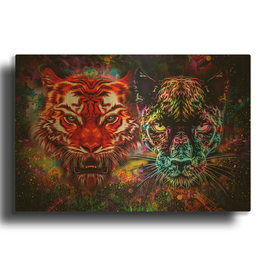 'Felis' By Valentyn Artemenko Gold Metal Wall Art