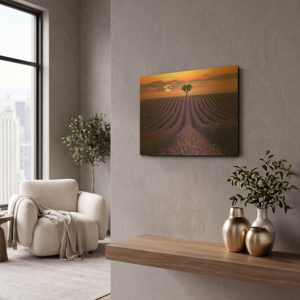 'For the Love of Lavender' By Lee Sie Gold Metal Wall Art