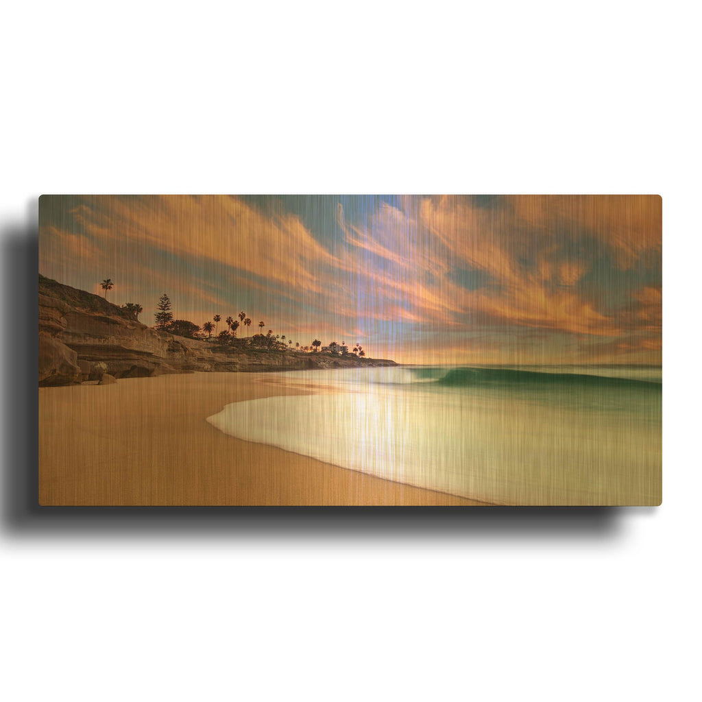 'The Beach Break' By Lee Sie Gold Metal Wall Art