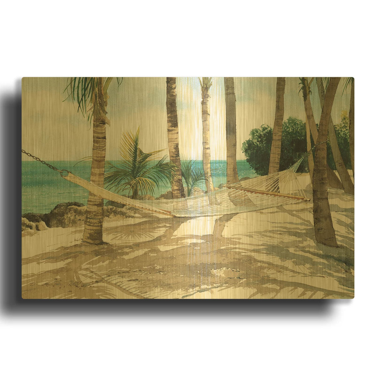 'Hold All Calls' By Linda Roberts Gold Metal Wall Art