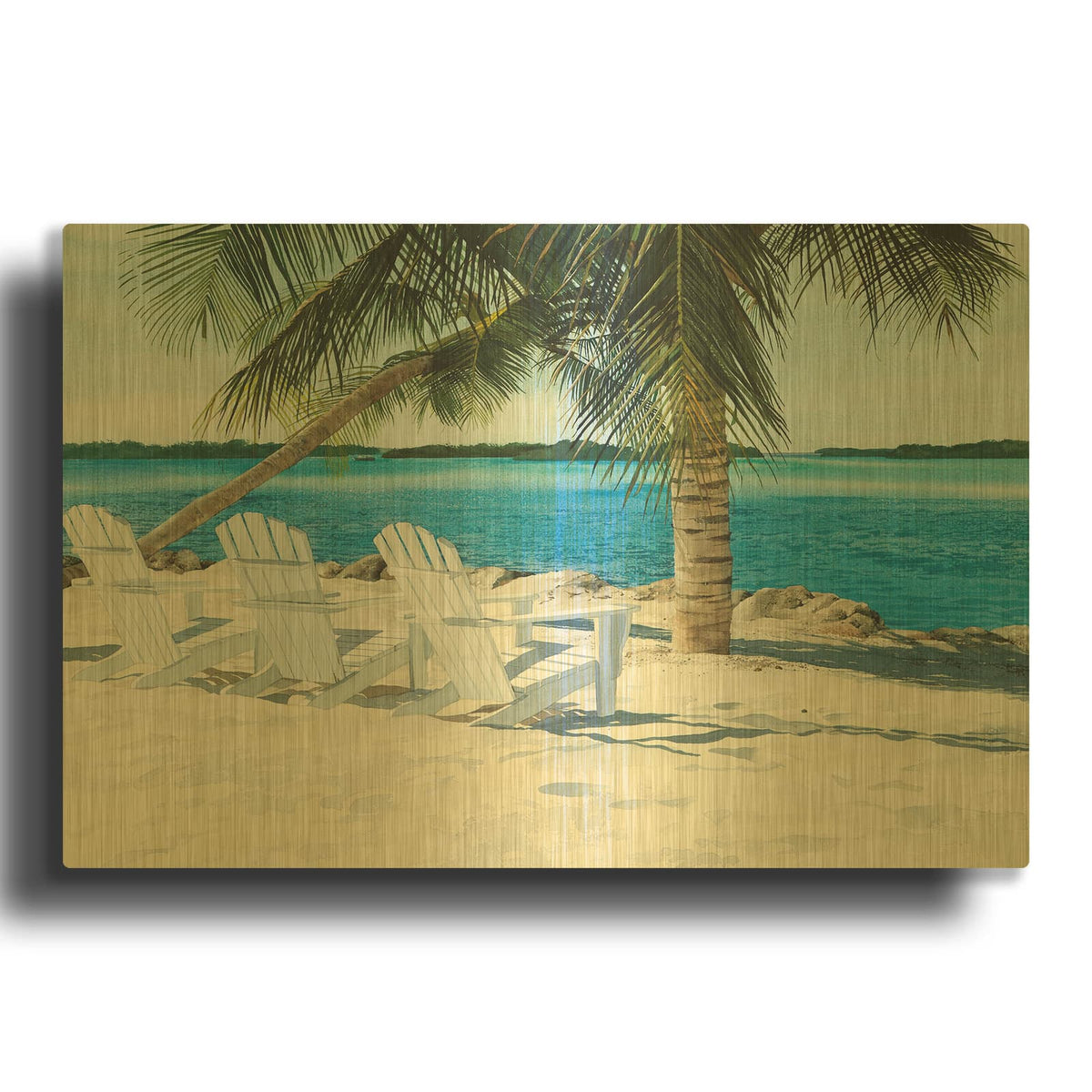 'Front Row' By Linda Roberts Gold Metal Wall Art
